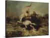 Turkish Horsemen, also known as the Flagship Turkish-Alexandre Gabriel Decamps-Stretched Canvas