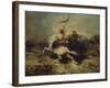 Turkish Horsemen, also known as the Flagship Turkish-Alexandre Gabriel Decamps-Framed Giclee Print