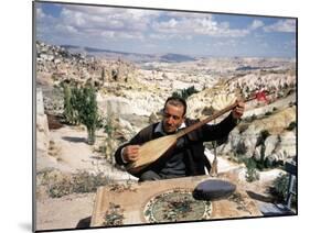 Turkish Man Playing a Type of Mandolin Called a Sis-Bill Ray-Mounted Photographic Print