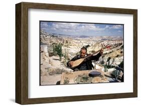 Turkish Man Playing a Type of Mandolin Called a Sis-Bill Ray-Framed Photographic Print