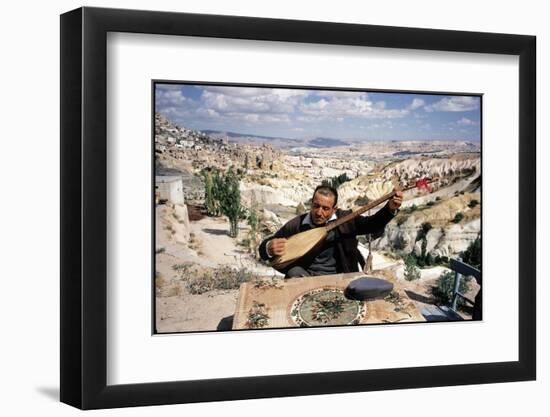 Turkish Man Playing a Type of Mandolin Called a Sis-Bill Ray-Framed Photographic Print