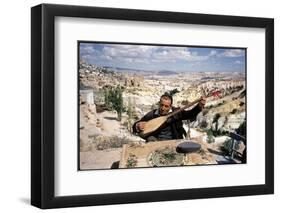 Turkish Man Playing a Type of Mandolin Called a Sis-Bill Ray-Framed Photographic Print