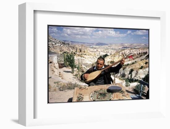 Turkish Man Playing a Type of Mandolin Called a Sis-Bill Ray-Framed Photographic Print