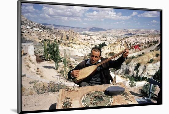 Turkish Man Playing a Type of Mandolin Called a Sis-Bill Ray-Mounted Photographic Print
