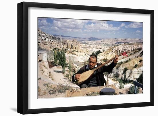 Turkish Man Playing a Type of Mandolin Called a Sis-Bill Ray-Framed Giclee Print