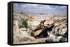 Turkish Man Playing a Type of Mandolin Called a Sis-Bill Ray-Framed Stretched Canvas