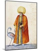 Turkish Man with Flamingo-Jacopo Ligozzi-Mounted Giclee Print