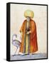 Turkish Man with Flamingo-Jacopo Ligozzi-Framed Stretched Canvas