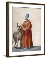 Turkish Man with Goat-Jacopo Ligozzi-Framed Giclee Print