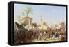 Turkish Market-Rudolph von Alt-Framed Stretched Canvas