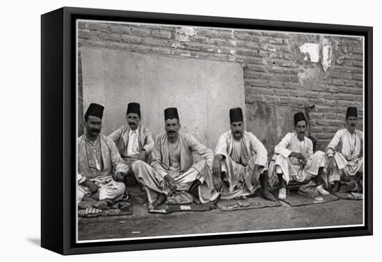 Turkish Money Changers, Baghdad, Iraq, 1925-A Kerim-Framed Stretched Canvas