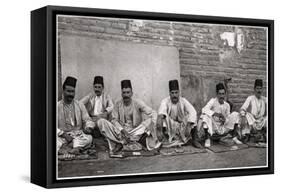 Turkish Money Changers, Baghdad, Iraq, 1925-A Kerim-Framed Stretched Canvas