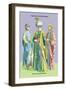 Turkish Noblemen and Sultan, 11th Century-Richard Brown-Framed Art Print