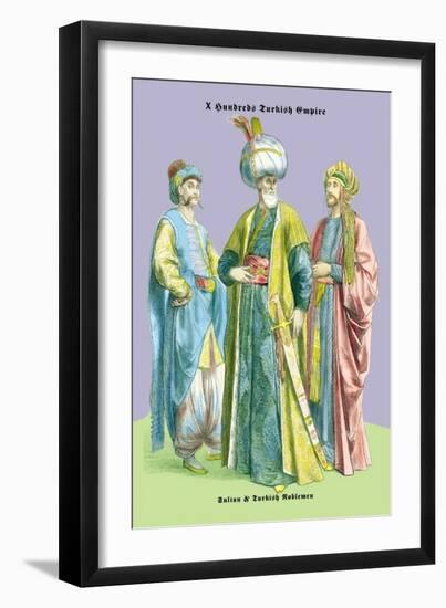 Turkish Noblemen and Sultan, 11th Century-Richard Brown-Framed Art Print
