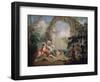 Turkish Pasha and Odalisque, Late 18th or Early 19th Century-Jean-Baptiste Hilair-Framed Giclee Print