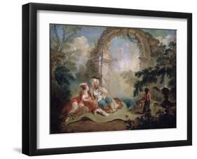 Turkish Pasha and Odalisque, Late 18th or Early 19th Century-Jean-Baptiste Hilair-Framed Giclee Print