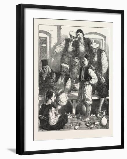 Turkish Prisoners in the Fortress, Belgrade, Serbia, 1876-null-Framed Giclee Print