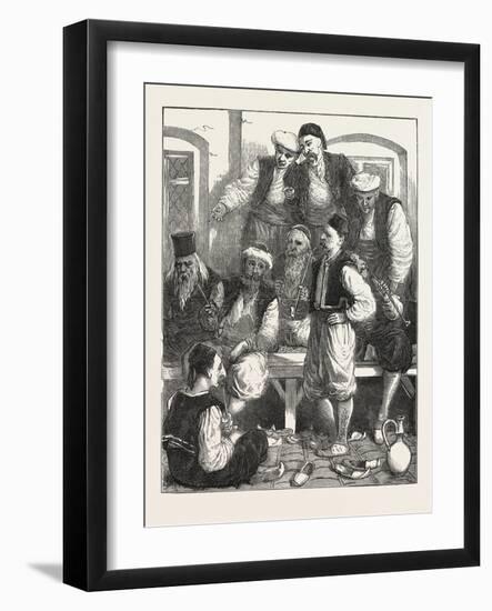 Turkish Prisoners in the Fortress, Belgrade, Serbia, 1876-null-Framed Giclee Print