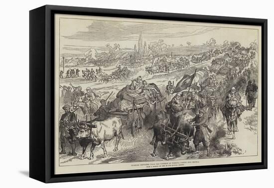 Turkish Refugees from the District of Tirnova Coming into Shumla-null-Framed Stretched Canvas