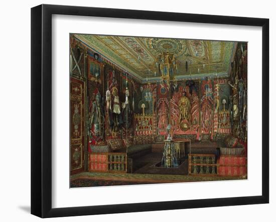 Turkish Room in the Catherine Palace in Tsarskoye Selo, Mid of the 19th C-Eduard Hau-Framed Giclee Print