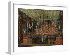 Turkish Room in the Catherine Palace in Tsarskoye Selo, Mid of the 19th C-Eduard Hau-Framed Giclee Print