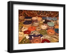 Turkish Rugs on Display, Cappadoccia, Turkey-Darrell Gulin-Framed Photographic Print