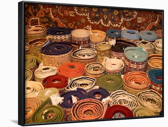 Turkish Rugs on Display, Cappadoccia, Turkey-Darrell Gulin-Framed Photographic Print