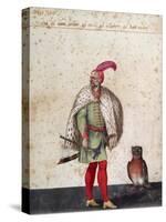 Turkish Soldier with Owl-Jacopo Ligozzi-Stretched Canvas