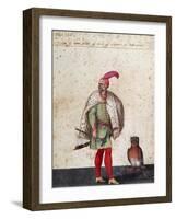 Turkish Soldier with Owl-Jacopo Ligozzi-Framed Giclee Print