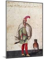 Turkish Soldier with Owl-Jacopo Ligozzi-Mounted Giclee Print