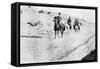 Turkish Soldiers Leaving Mosul, Mesopotamia, Wwi, 1918-null-Framed Stretched Canvas