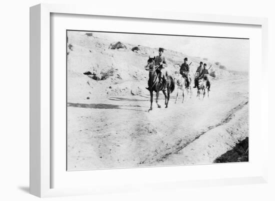 Turkish Soldiers Leaving Mosul, Mesopotamia, Wwi, 1918-null-Framed Giclee Print