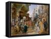 Turkish Street Scene-Amadeo Preziosi-Framed Stretched Canvas