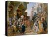 Turkish Street Scene-Amadeo Preziosi-Stretched Canvas