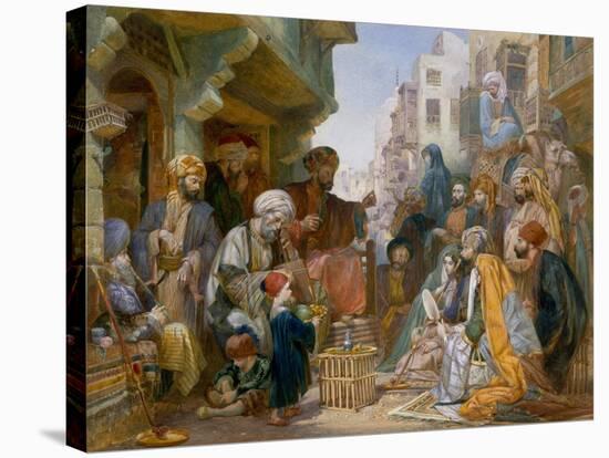 Turkish Street Scene-Amadeo Preziosi-Stretched Canvas