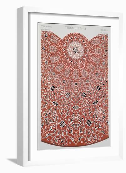 Turkish Style Decoration, Plate XXXVIII from Grammar of Ornament-Owen Jones-Framed Giclee Print