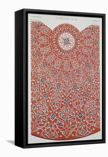 Turkish Style Decoration, Plate XXXVIII from Grammar of Ornament-Owen Jones-Framed Stretched Canvas