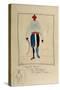 Turkish Warrior. Warrior Illustration for a Costume for the Opera the Victory on the Sun by Alexei-Kazimir Severinovich Malevich-Stretched Canvas