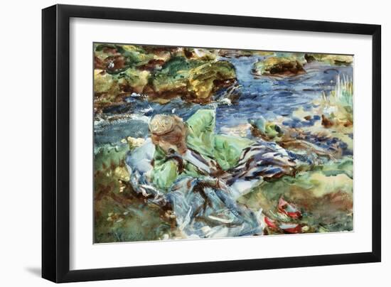 Turkish Woman by a Stream-John Singer Sargent-Framed Giclee Print