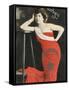 Turkish Woman Wearing the Turkish Flag-null-Framed Stretched Canvas