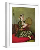 Turkish Woman with a Tambourine-Jean-Etienne Liotard-Framed Giclee Print