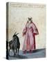 Turkish Woman with Goat-Jacopo Ligozzi-Stretched Canvas