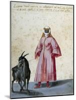 Turkish Woman with Goat-Jacopo Ligozzi-Mounted Giclee Print