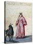 Turkish Woman with Goat-Jacopo Ligozzi-Stretched Canvas