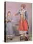 Turkish Woman with Her Slave-Jean-Etienne Liotard-Stretched Canvas