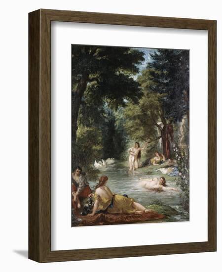 Turkish Women Bathing-Eugene Delacroix-Framed Premium Giclee Print