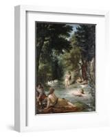 Turkish Women Bathing-Eugene Delacroix-Framed Premium Giclee Print