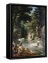 Turkish Women Bathing-Eugene Delacroix-Framed Stretched Canvas