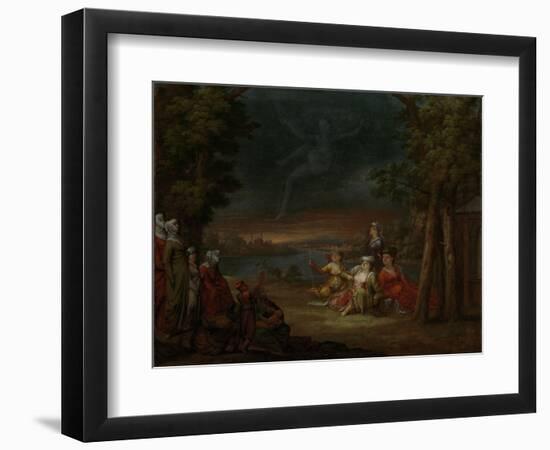 Turkish Women in the Countryside Near Istanbul-Jean Baptiste Vanmour-Framed Art Print