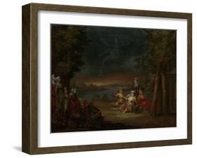 Turkish Women in the Countryside Near Istanbul-Jean Baptiste Vanmour-Framed Art Print